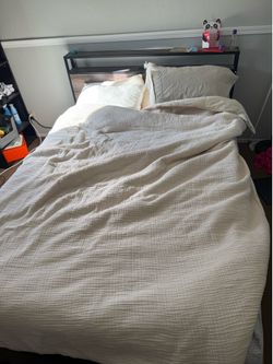 Queen Sized Bed with Frame and Storage