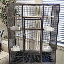 NEW BIRD CAGE JAULA W/NIGHT COVER BLANKET, SEED CATCHER