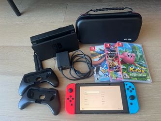Nintendo Switch Bundle with Games and Accessories. 256GB microSD included.