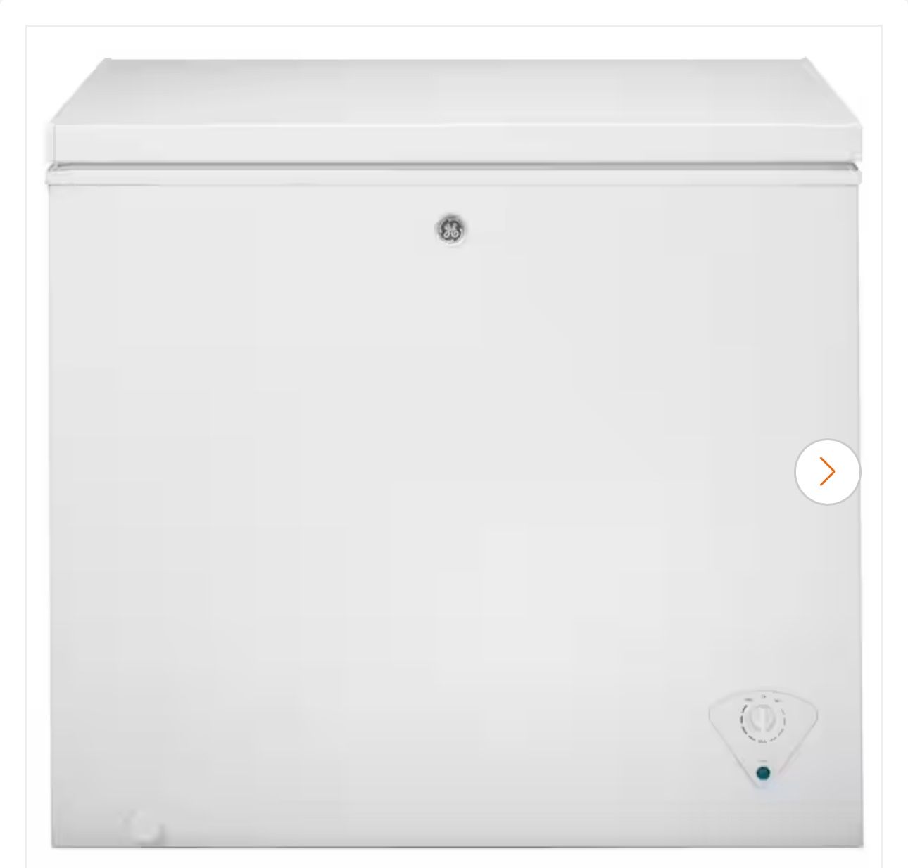 NEW GE Garage Ready 7.0 cu. ft. Manual Defrost Chest Freezer in white