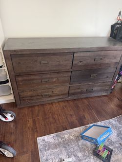 Modern Rustic Wood Dresser – 6 Spacious Drawers
