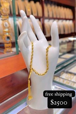 ✨STUNNING ✨ 21K GOLD TASBIH CHAIN BEADS BRACELET, BRAND NEW IN BOX 😍