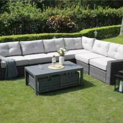 New Patio Furniture Sectional Set In Box
