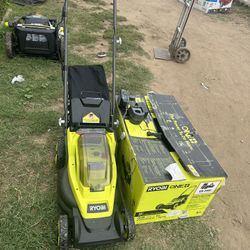 RYOBI ONE+ 18V 13 in. Cordless Battery Walk Behind Push Lawn Mower with 4.0 Ah Battery and Charger