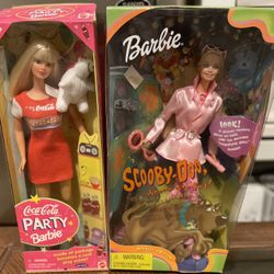 2000 Scooby Doo & 1998 Coca Cola Party Barbie Dolls