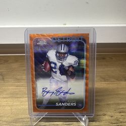 Barry Sanders Topps Chrome Auto /25 NFL Sports Card