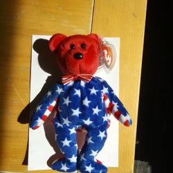Collectible 2002 Beanie Baby Liberty Bear