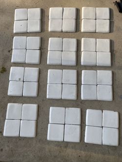 White TILE 4-1/4 “ X 4-1/4 “ clay antique
