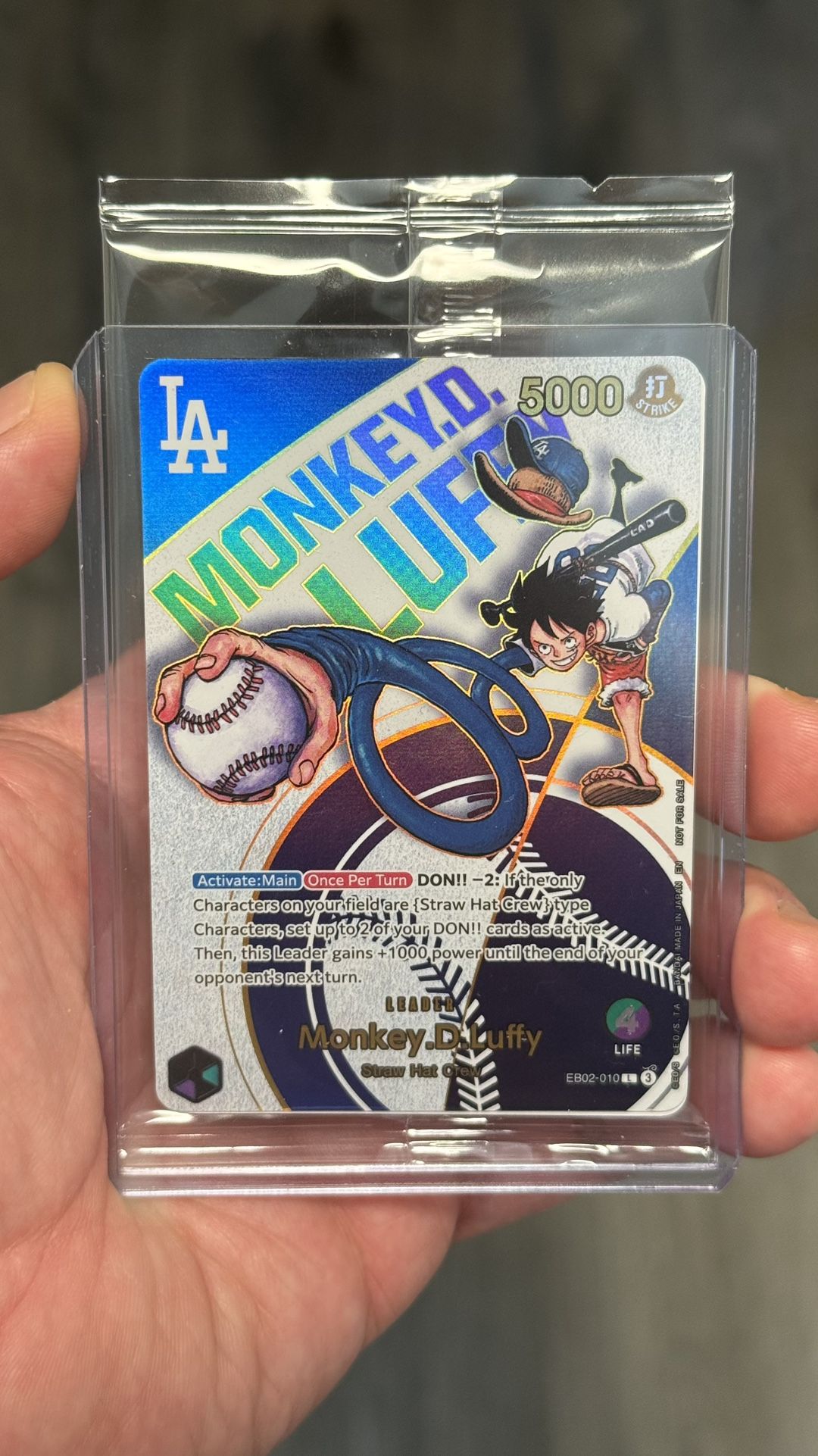 One Piece Monkey.D.Luffy EB02-010 La Dodgers Promo Card  7/3/25