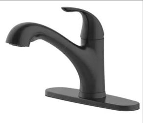Glacier Bay Market Single-Handle Pull-Out Sprayer Kitchen Faucet in Matte Black