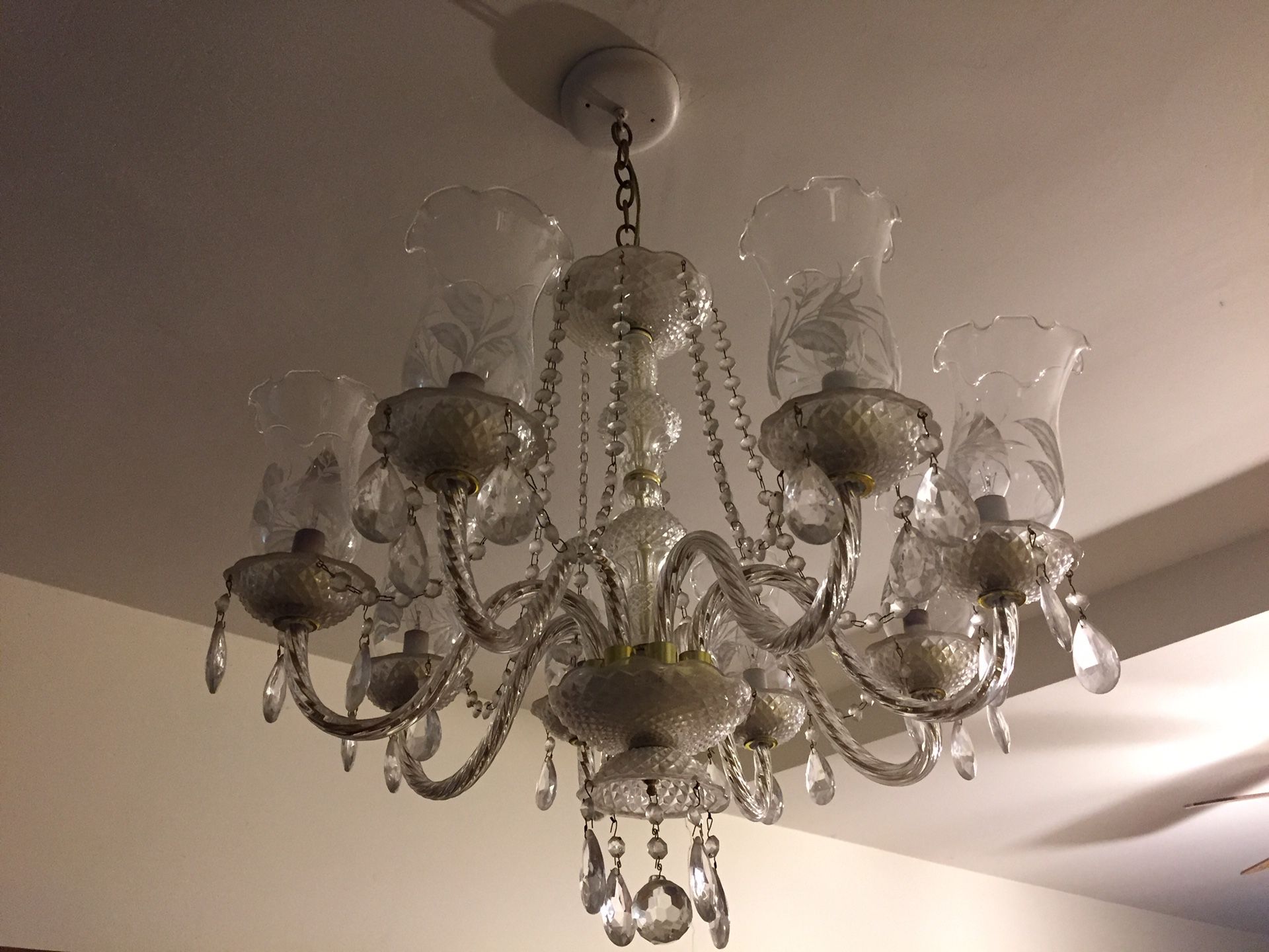 Chandelier glass or crystal drops