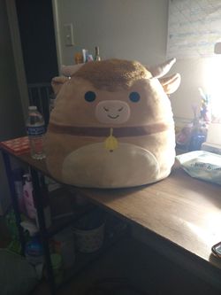 Squishmallow Calton The Bull HighlandCow  Brown Squish Plush