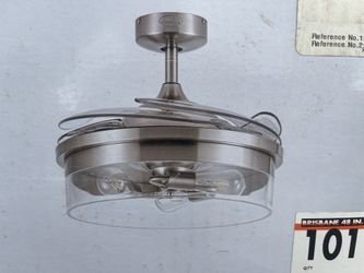 Ceiling Fan W/ Retractable Blades & Remote