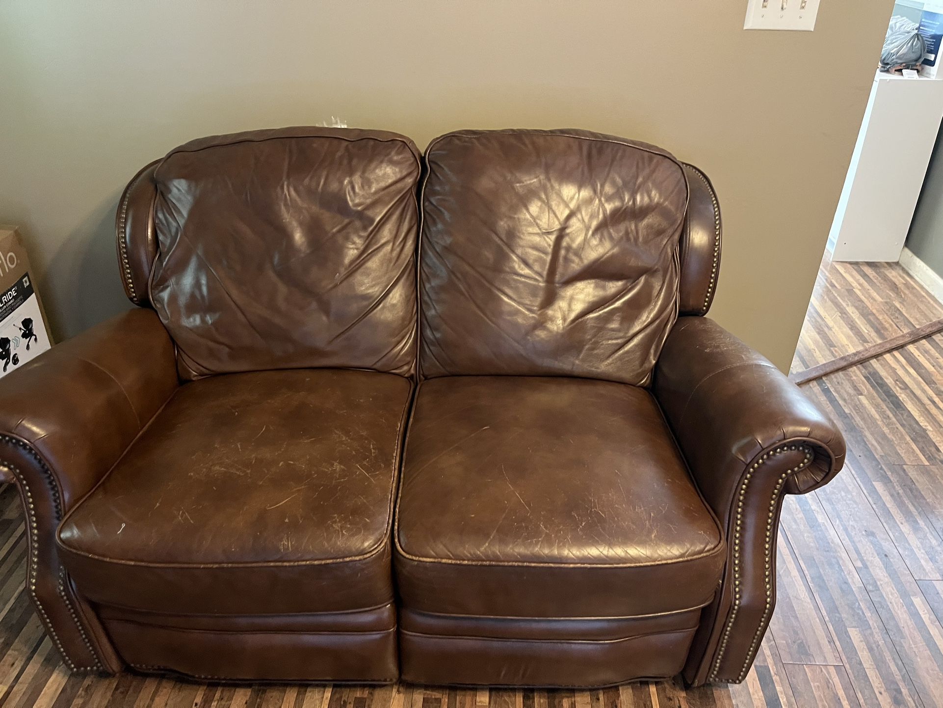 Leather Love Seat