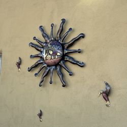 Outdoor Metal Yard Art Decor Sun 