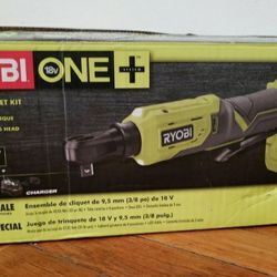 RYOBI  ONE+ 18V Cordless Ratchet with 2.0 Ah Battery and Charger
