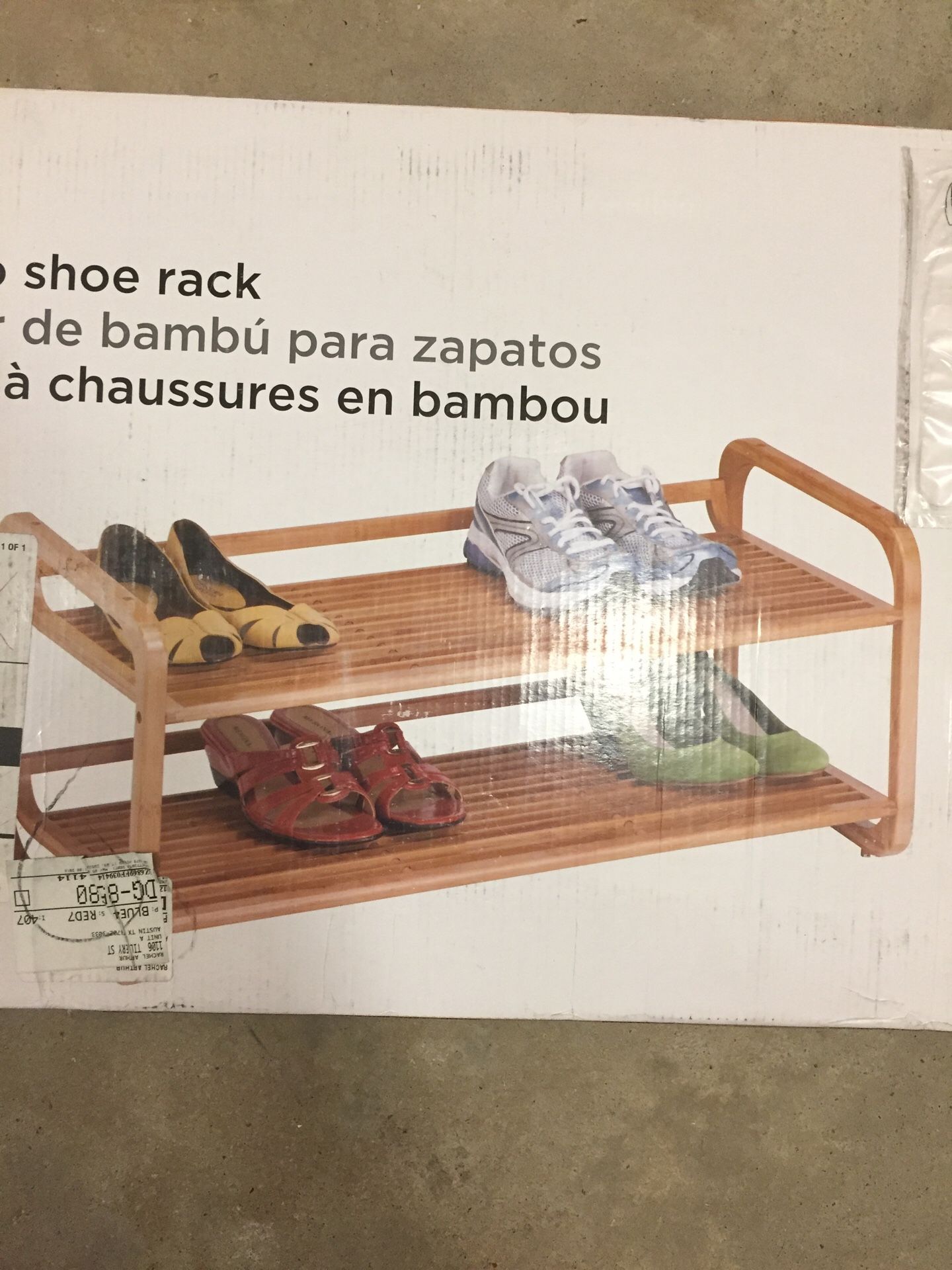 Urban outfitters bamboo shoe rack new