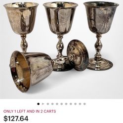 vintage Leonard EPNS Wine Goblets