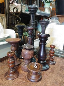 Wooden candlesticks