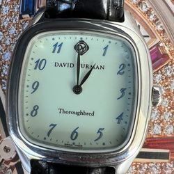 Unisex David Yurman Thoroughbred T303-SST Steel Quartz 32MM Watch. Sapphire crystal and water resistant. Mint condition, no major signs of wear, the s