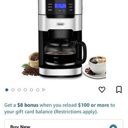 GEVI 10-Cup Programmable Grind and Brew Coffee Maker, Drip Coffee Make, Automatic  Coffee Machine with Built-In Burr Coffee Grinder 