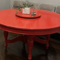 Bernhardt solid wood 60 inch round table