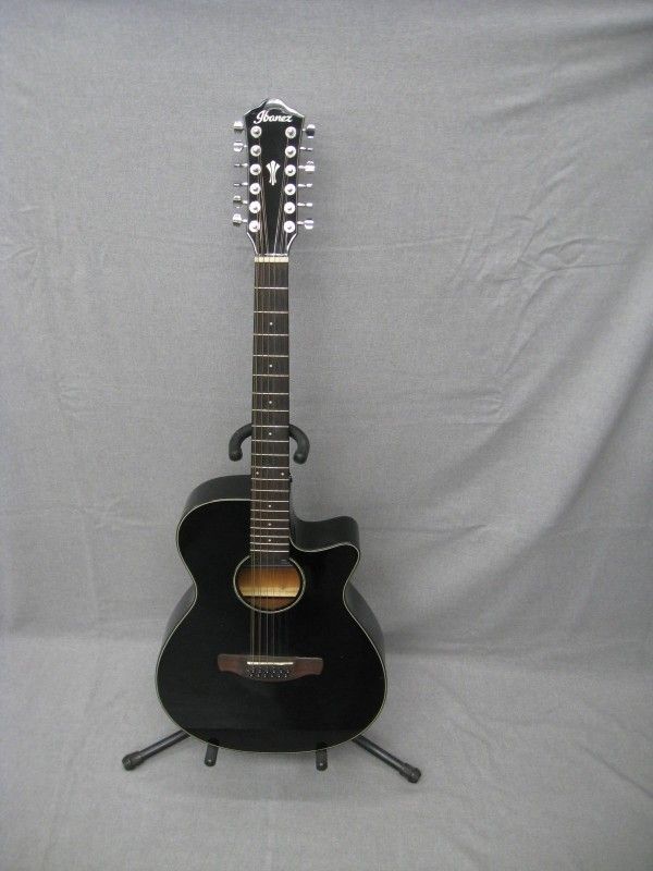 Ibanez AEG5012-BK 12 String Acoustic Electric Guitar Black
