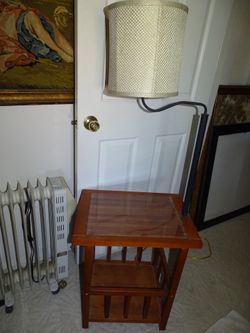 Vintage table with light