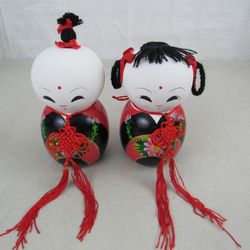 Chinese Traditional Wedding Dolls Ceramic/Porcelain Coin Banks


