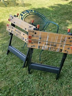 2 Black & Decker Workmate Portable Project Centers. Saw hourse