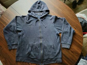 Hapt. 9 Full Zip Hoodie Charcoal Gray Lightweight Sweatshirt