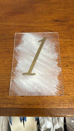 Hand painted plexiglass wedding signs