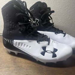 Under Armour Highlight Select MC Football Cleats Black White Sz 9.5