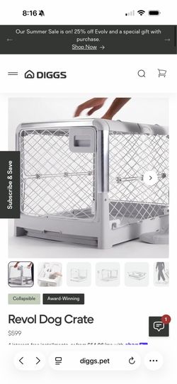 Diggs foldable dog crate