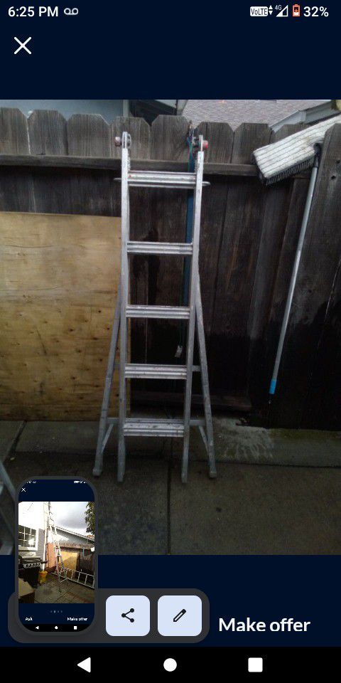 Foldable 18ft ladder 