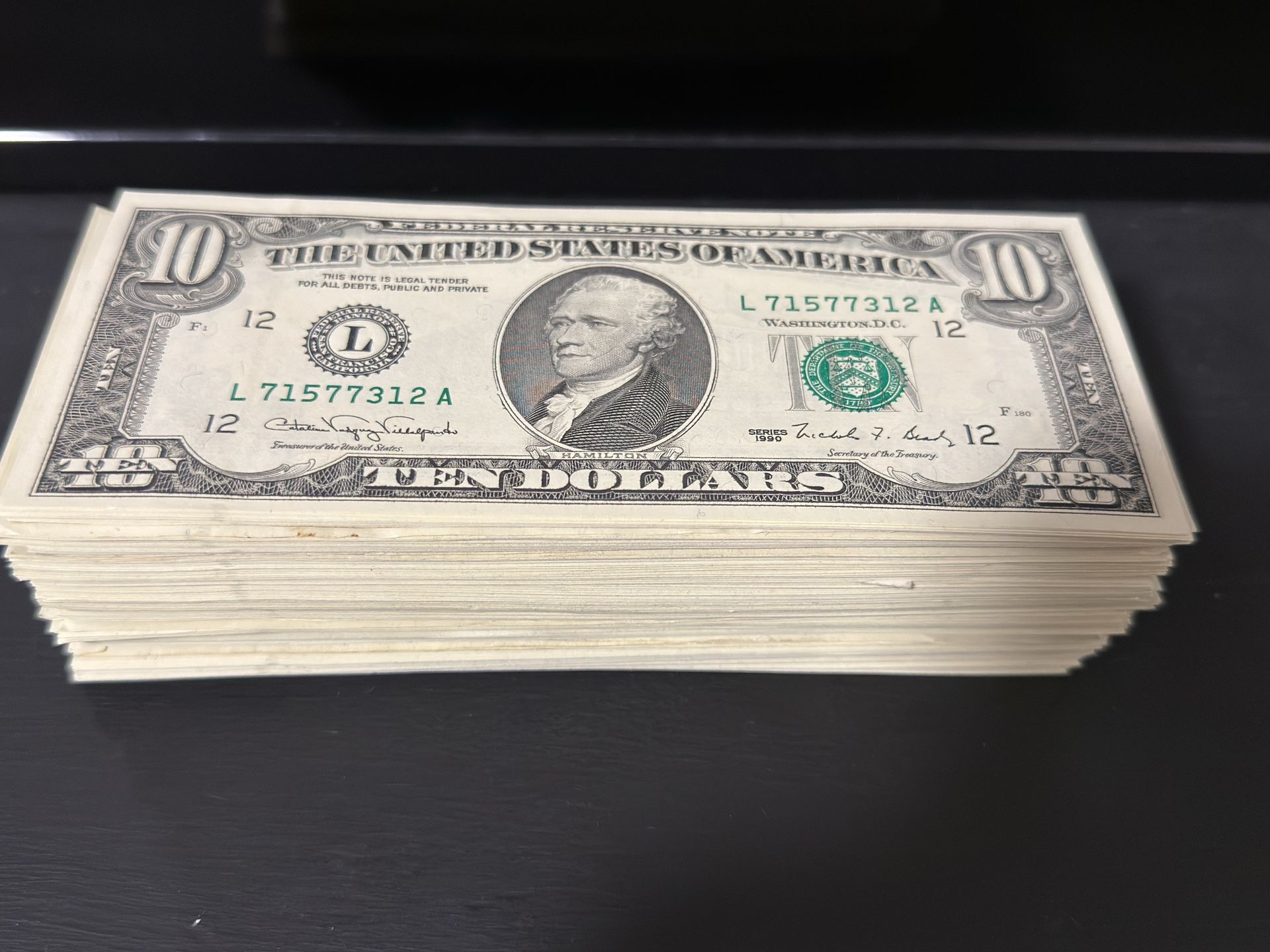 4000 USD in uncirculated 1990/1993 $10 bills