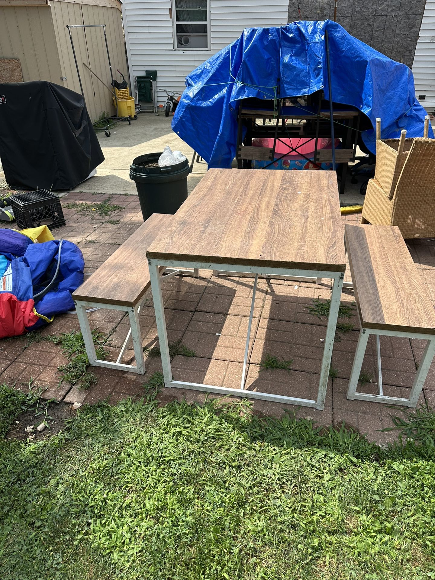 Dinning Table With 2 Benches