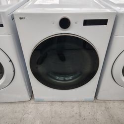 LG 7.4 cu. ft. Vented Stackable SMART Gas Dryer in White w/ TurboSteam And Ai Sensor Dry Technology