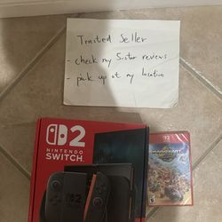 Nintendo Switch 2 Console brand New with Mario kart world bundle  with a physical game