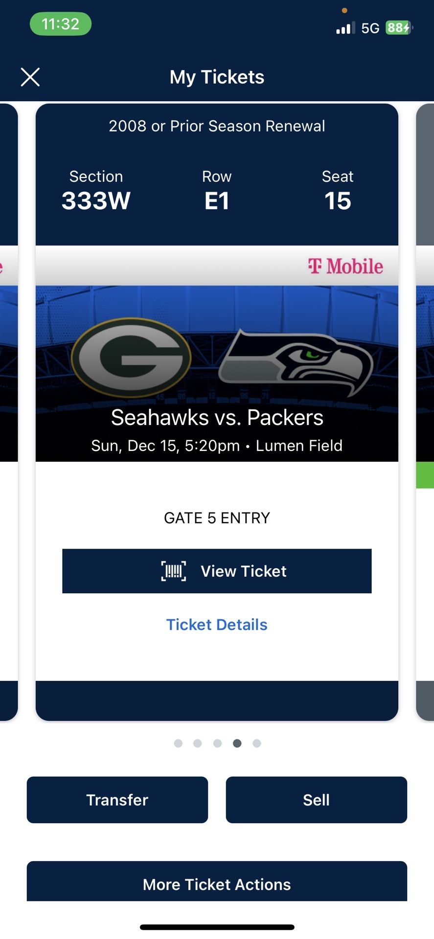 Prime Seahawks Seats