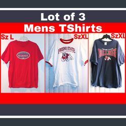 LOT OF 3 MENS TSHIRTS SIZE L/XL