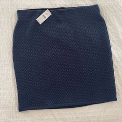 Ann Taylor Loft skirt women’s navy blue size M knee light,pencil, pull on, new