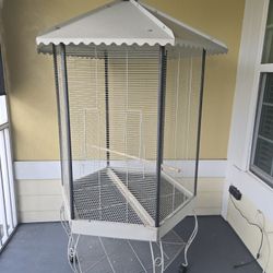 Jaula, Haula Para Aves Hexagonal. Hexagonal Bird Cage