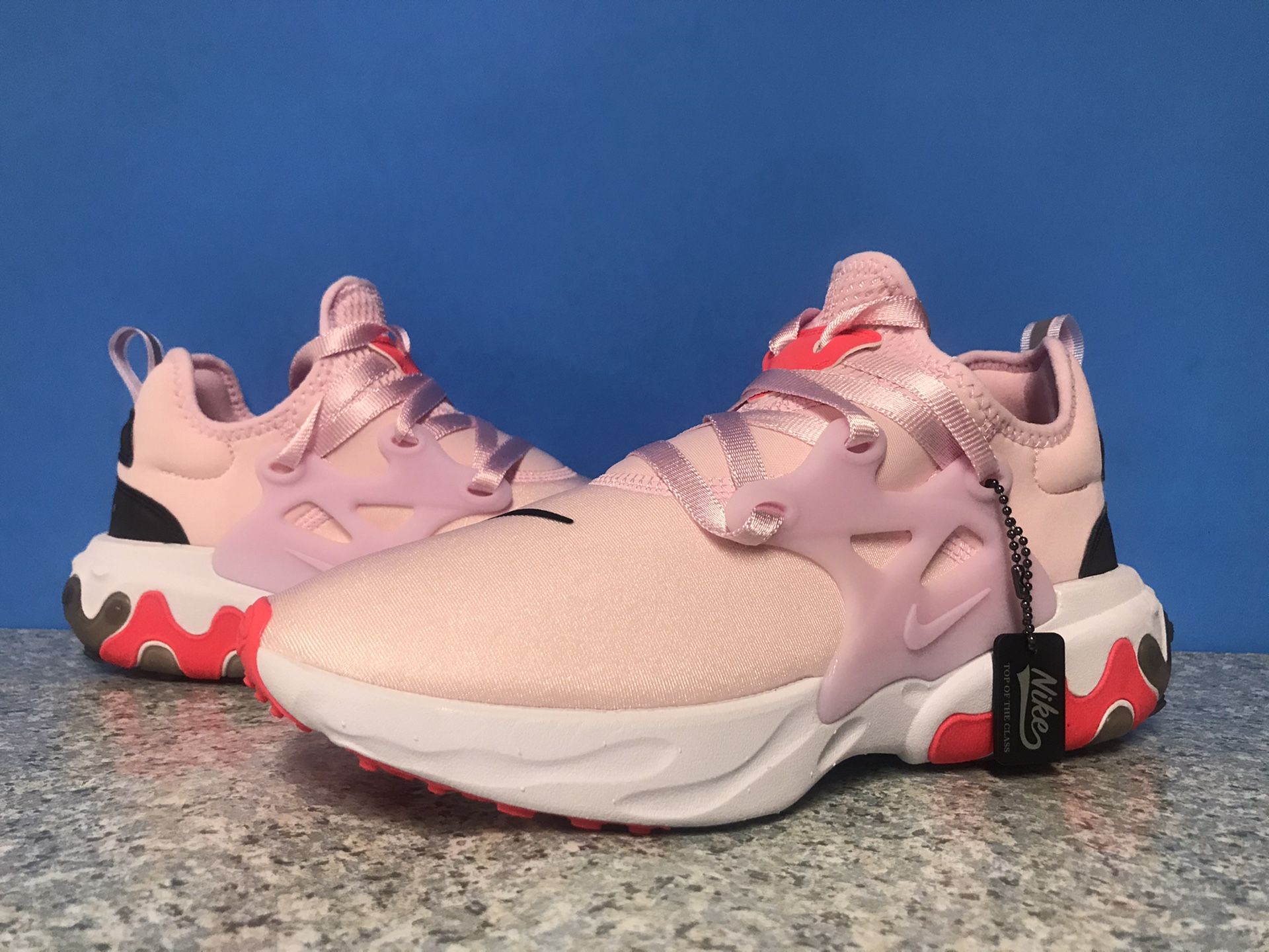 New Nike React Presto Women's in Pink Foam Red Orbit