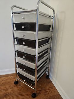 $35.00 - Storage/Craft Rolling Cart!  (10) Drawers/(4) Different Modern Design Looks - Like New Condition!