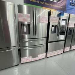 Samsung 28 cu. ft. Standard Depth 4-Door French Door Smart Refrigerator in Fingerprint Resistant Stainless Steel