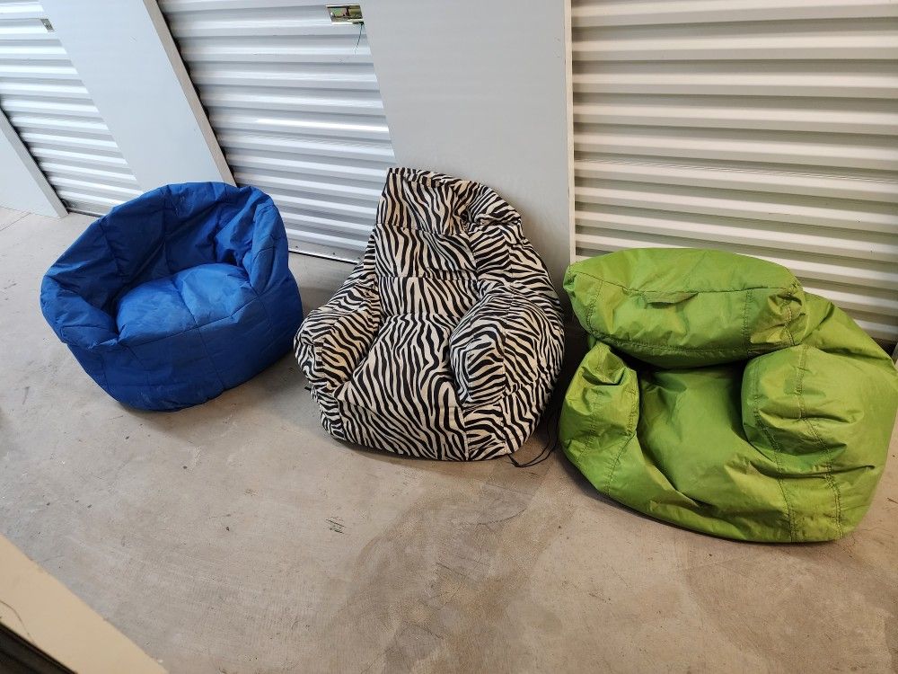 3 BIG JOE bean Bags 