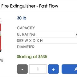 30 lb FIRE EXTINGUISHER 