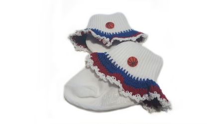 NWT Handmade Philadelphia 76ers Baby Socks