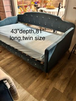 Blue Suade twin day bed $150